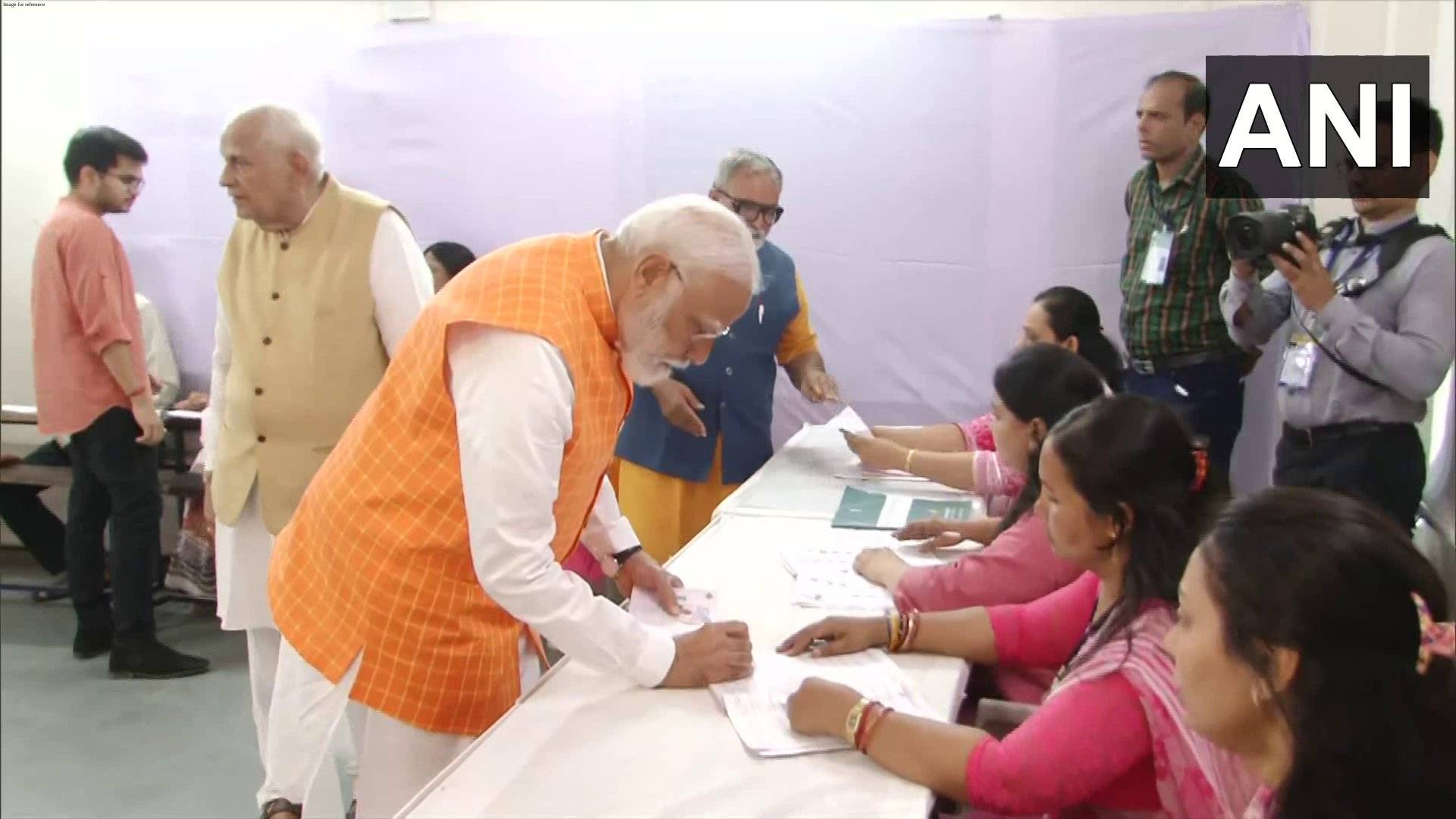 PM Modi casts his vote for third phase of Lok Sabha elections in Ahmedabad